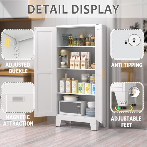 61.02" Metal Pantry Cabinet