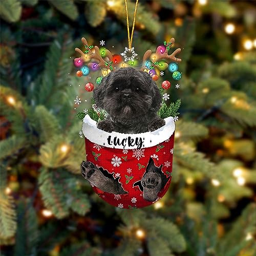 Lhasa Apso Dog Christmas Ornament