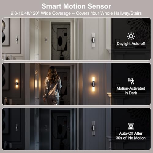 Motion Sensor Wall Lights with Remote
