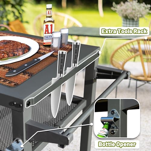 Domi 3 Shelf Outdoor Grill Table