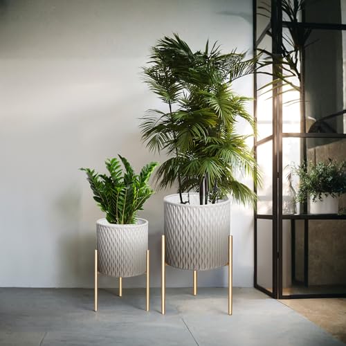 Plants Pots with Stand (2 Count)