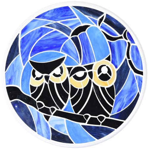 MSS005 Tiffany Style Stained Glass Mosaic Decorative Stepping Stone for Garden Decor