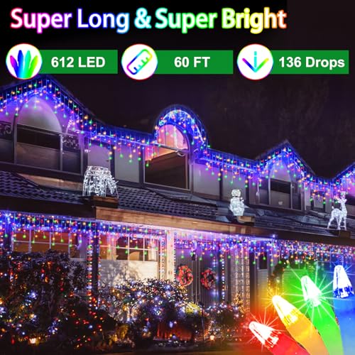 60FT 612 LED Outdoor Christmas Lights