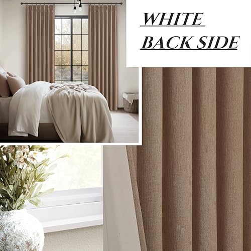 Rust Brown 120 Inch Extra Long Curtains for Living Room 2 Panels Set (2 Count)