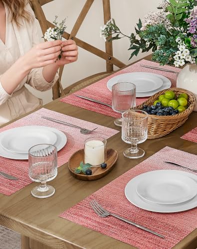 Gradient Pink Woven Placemats Set of 8 (8 Count)
