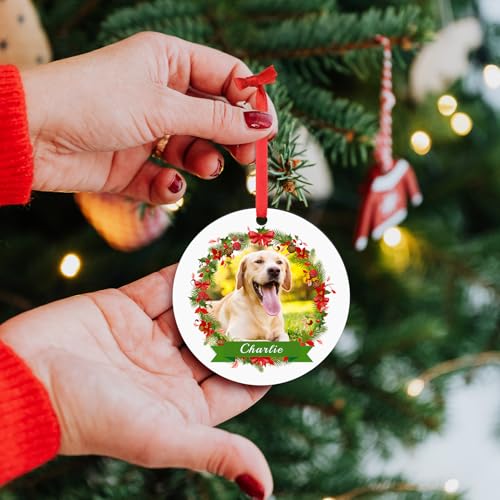Personalized Dog Photo Christmas Ornaments 2026