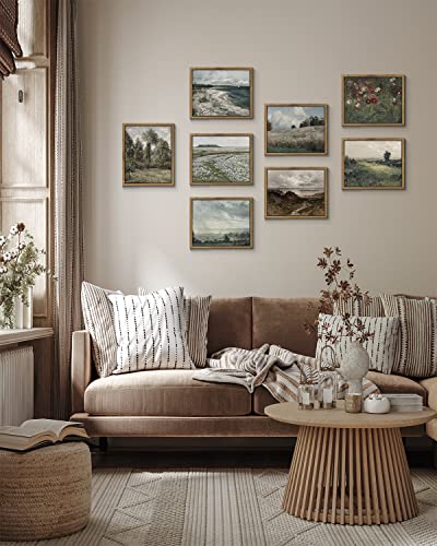 Framed Canvas Wall Art Vintage Decor