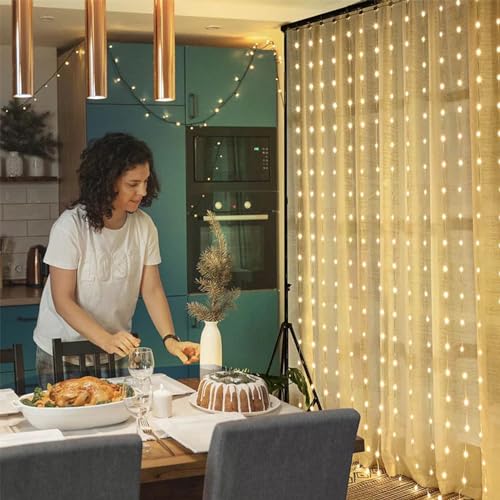 Smart Curtain Lights 6.6 x 9.8Ft 16 Million Colors Changing (300 Count)