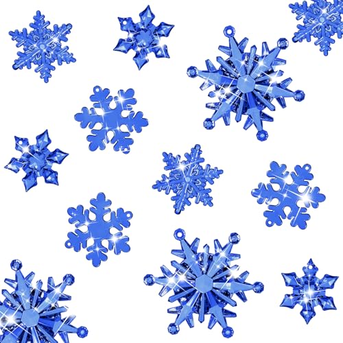 Navy Blue 40 Pcs Christmas Snowflake Ornaments for Xmas Tree (40 Count)