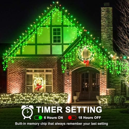 66FT 640 LED Icicle Lights for Outside