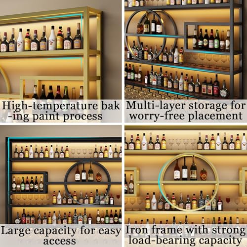 63in Large Wall Mounted Wine Rack