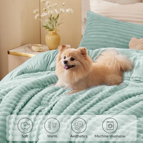 Fleece Queen Comforter Set
