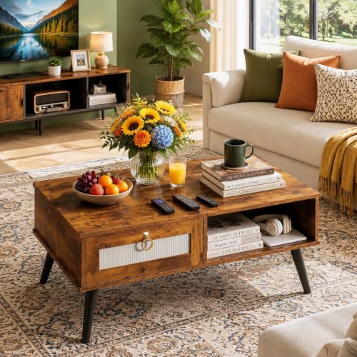 Coffee Table Lift Top Coffee Table with Storage Shelf