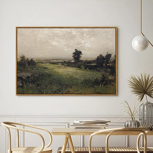 Framed Canvas Wall Art Vintage Decor