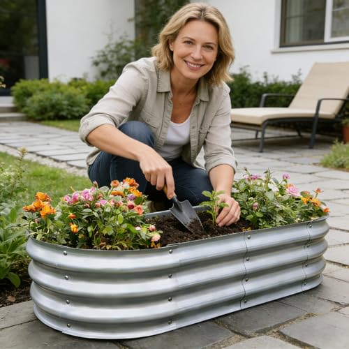 Gardmax 2 Pack Galvanized Raised Garden Bed