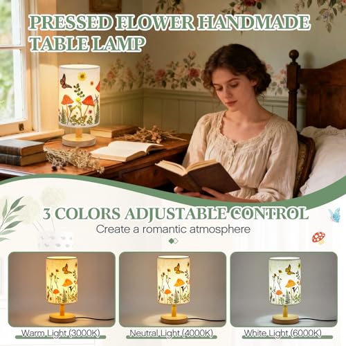 Pressed Flower Vintage Table Lamp