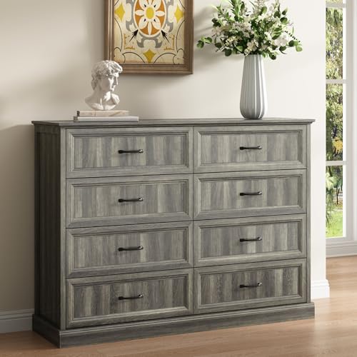 Farmhouse 8 Drawer Dresser for Bedroom