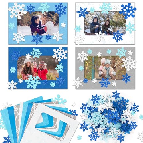 Winter Picture Frame Craft Kits for Kids (28 Count)