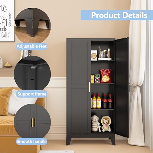 Black Kitchen Pantry Cabinets