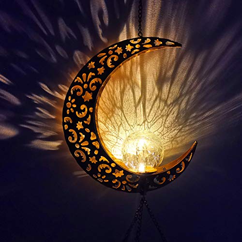 Moon Solar Lights Wind Chimes for Outside Gift for Women