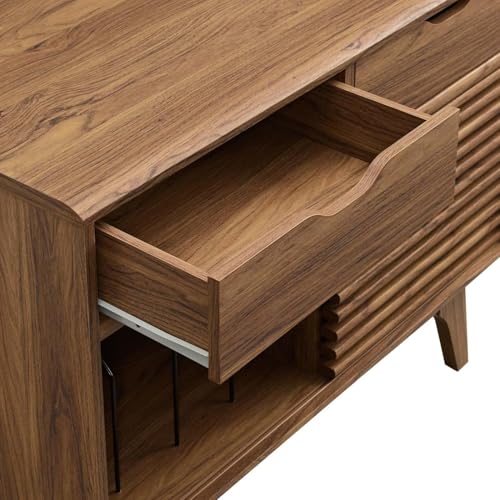 Render Mid Century Modern Vinyl Record Storage Display Cabinet