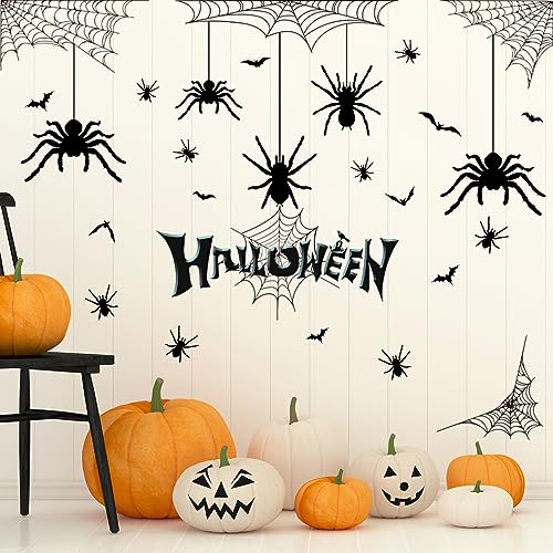 Halloween Spider Web Bat Patterns Wall Decals