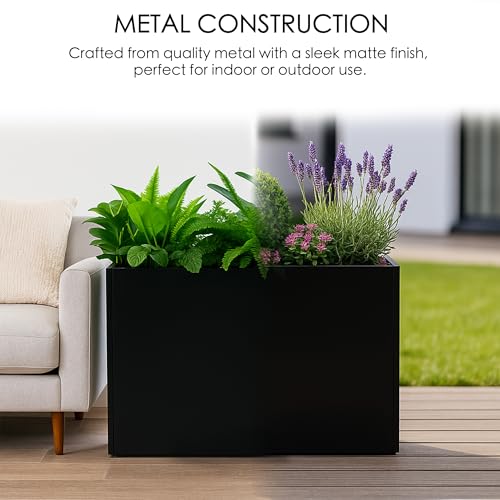 36" L x 24H x 12W Metal Rectangular Planter Box