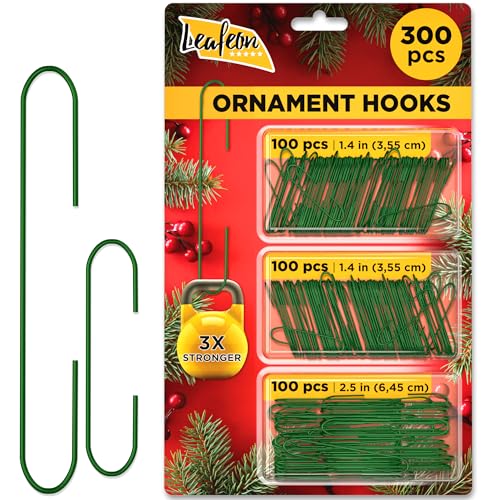 300 Pack Christmas Ornament Hooks for Christmas Tree Decoration (300 Count)