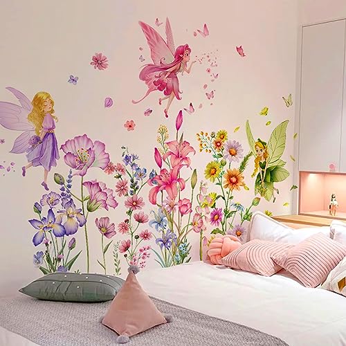 Set of 3 Sheets Size 40x12 Inch Spring Summer Window Cling Sticker Angels (93 Count)