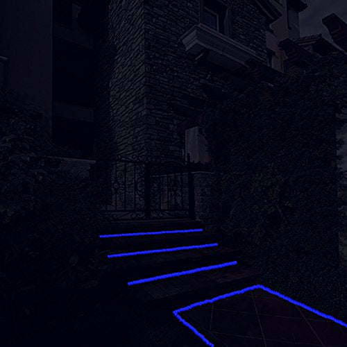 Glow Pebbles 300 pcs Blue Glowing Rocks for Outdoor Decor (300 Count)