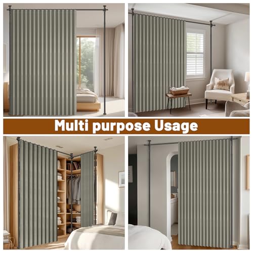 Privacy Curtains for Room Divider with Blackout & Soundproof (2 Count)