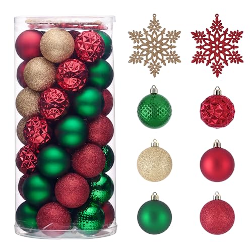 50ct Christmas Tree Decorations Ball Ornaments 2 Inches (50 Count)