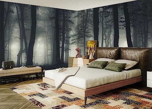 Foggy Forest Wallpaper Misty Jungle Rainforest Trees Nature Landscape Wall Mural