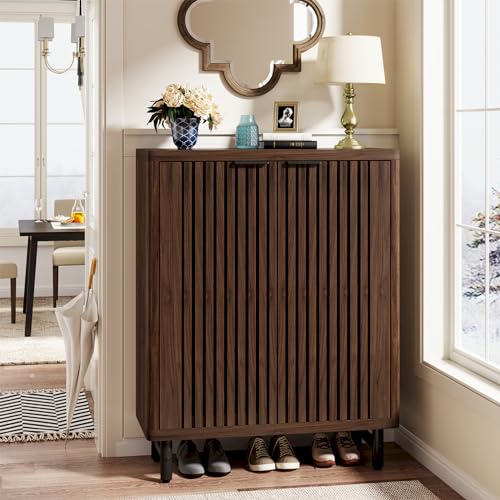 6 Tier Shoe Cabinet with Shutter Doors