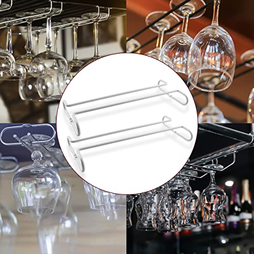 2 Pack 10.3 Inch Under Cabinet Hanging Wine Glass Racks (2 Count)