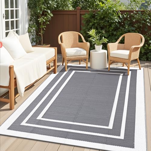 Outdoor Rug 5x8 ft Waterproof Reversible Mat
