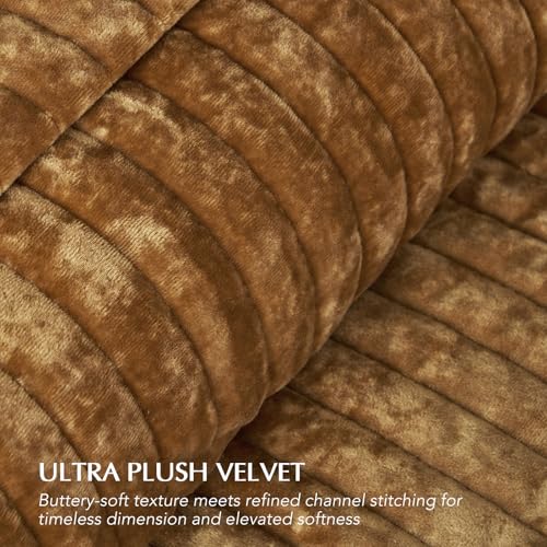 Stripe Channel Luxury Velvet Quilt Set Queen Size