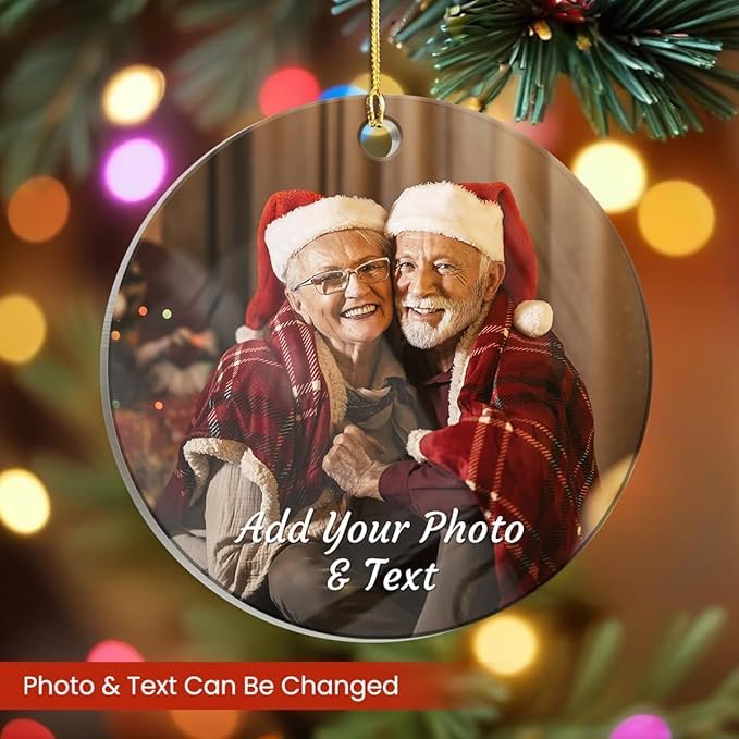 Personalized Photo Ornament for Couple