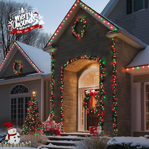 66Ft 200 LED Red and Green Halloween Lights Outdoor Indoor Plug in (66 Foot)