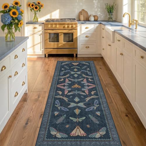 Vintage Navy Blue 2x5 Runner Rug (10 Sq Ft)