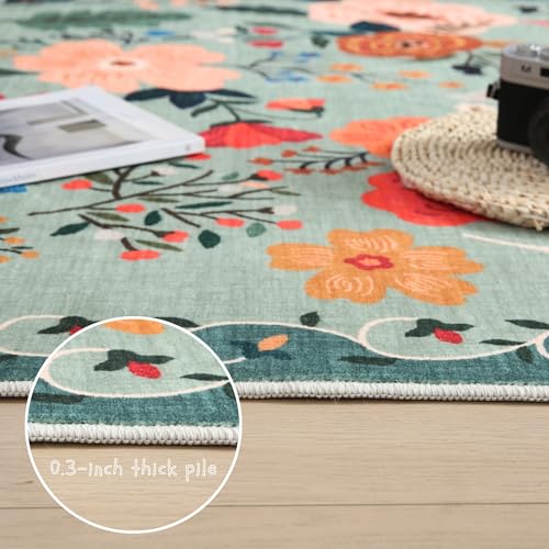 Round Area Rug 4ft Washable