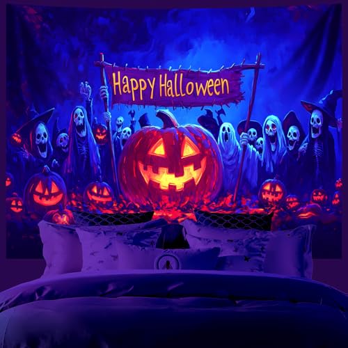 UV Reactive Halloween Tapestry