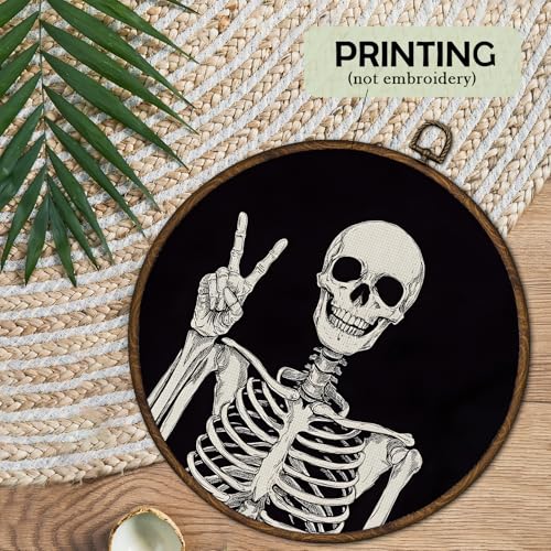 Gothic Skeleton Wall Art Decor Framed