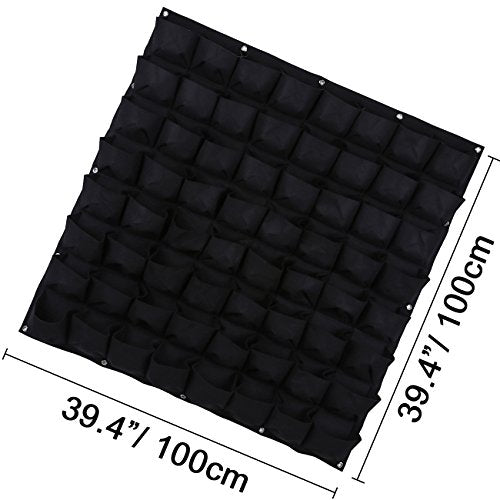 64 Pockets Wall Planter Breathable Vertical Garden Planter Grow Bag
