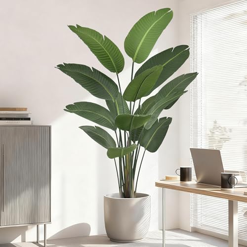Artificial Bird of Paradise Tree 6FT 13 Thick Matte Texture Leaves