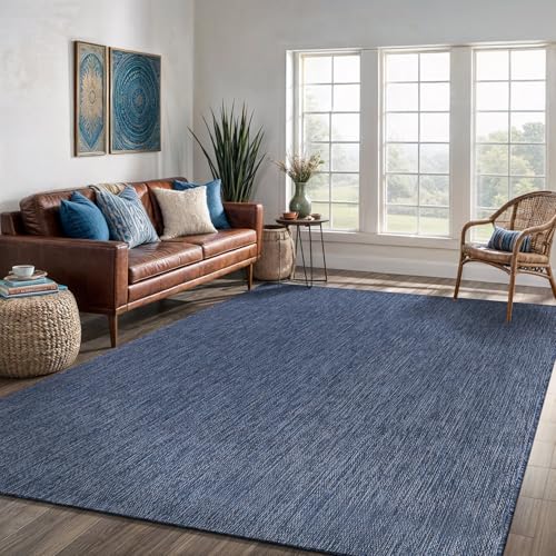 Washable Indoor Outdoor Rug 6x9 Weather Resistant Area Rugs Modern Solid for Porch Deck Balcony Backyard Patio Outside Carpet