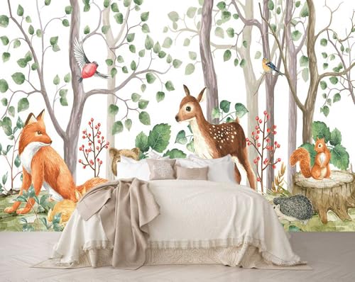 Cute Forest Animals Green Plants Trees