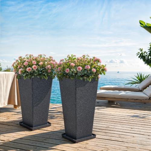 Autodaya 28" Oversized Black Terrazzo (2 Count)