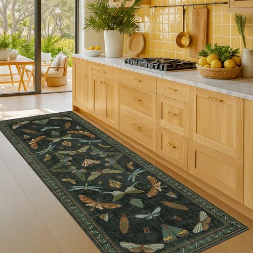 Washable Insect 2x6 Runner Rug for Hallway (12 Sq Ft)