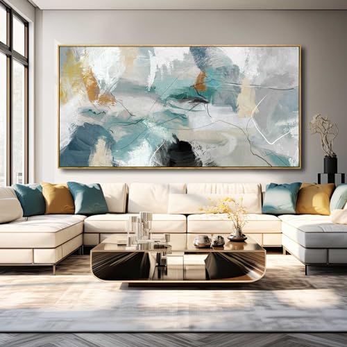 Large Canvas Wall Art Minimalist Decor Living Room Pictures Grey Wall Decor Hand Painted Artwork for Bedroom Kitchen Hotel Wall Decoration 30x60 Inch